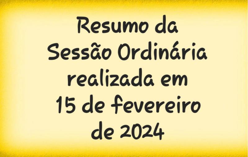 SESSÃO ORDINÁRIA